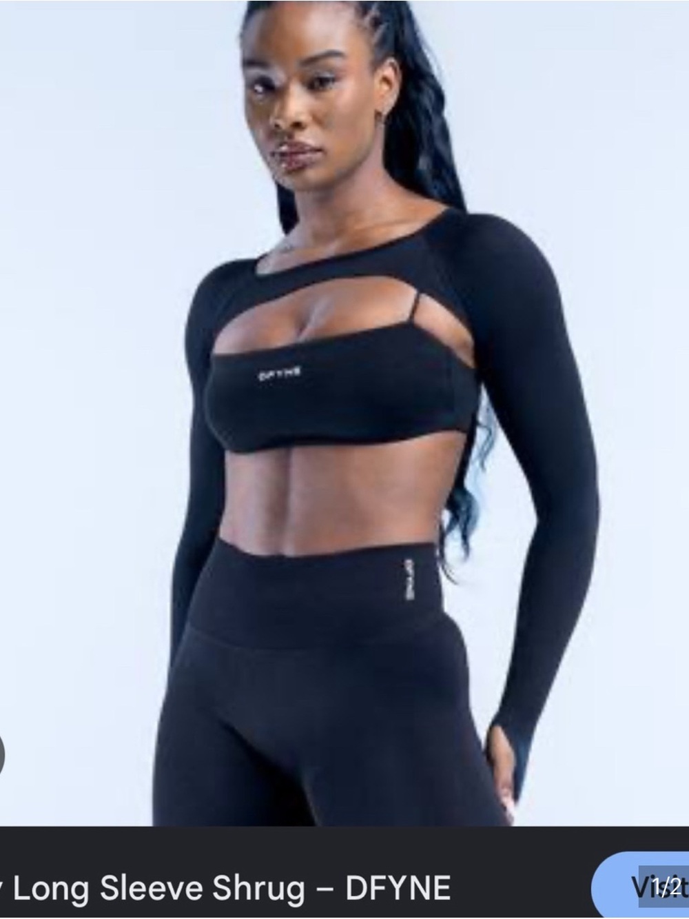 Black dfyne defy long sleeve shrug small